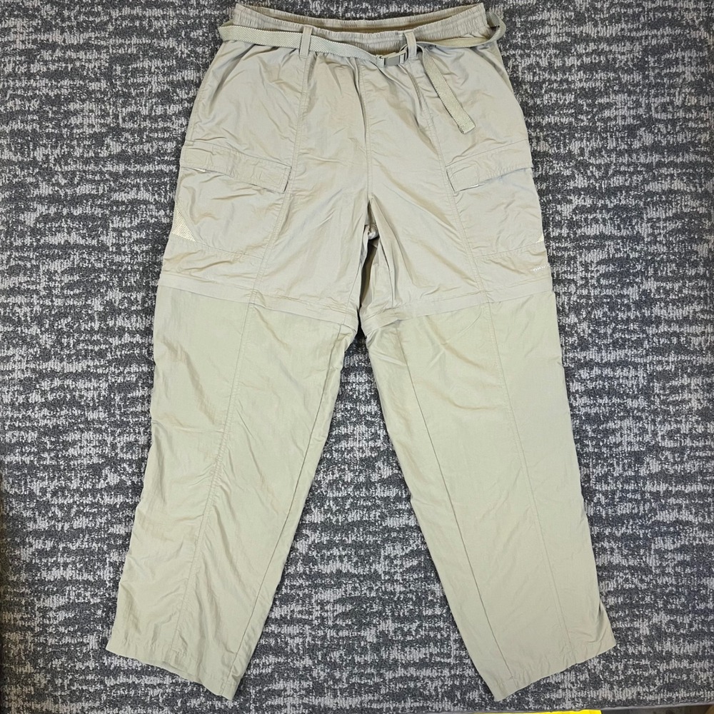 Columbia Convertible Pants Mens XL Tan PFG Omni-Shade Cargo Fishing Hiking